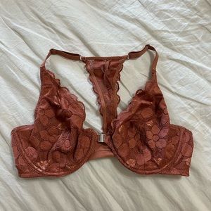 Aerie Happy Unlined Plunge Burnt Orange Bra Bralette